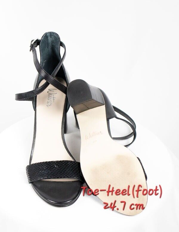 WITTNER Onata Womens Shoes Black Leather Sandals Size 8.5 AU, 39 EUR-Ready To Go