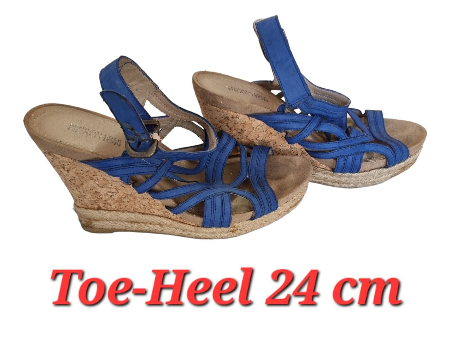 KENNETH COLE Reaction Wedge Sandal Womens Shoes Blue Size 7.5 US, 5.5 UK,38 EUR