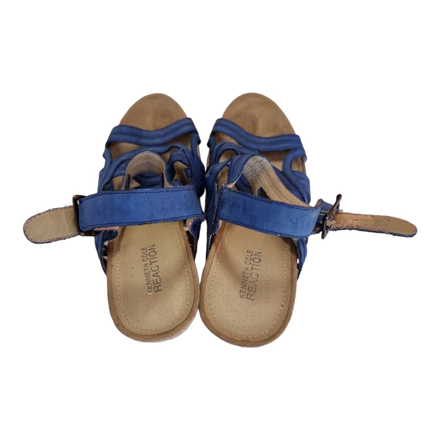 KENNETH COLE Reaction Wedge Sandal Womens Shoes Blue Size 7.5 US, 5.5 UK,38 EUR