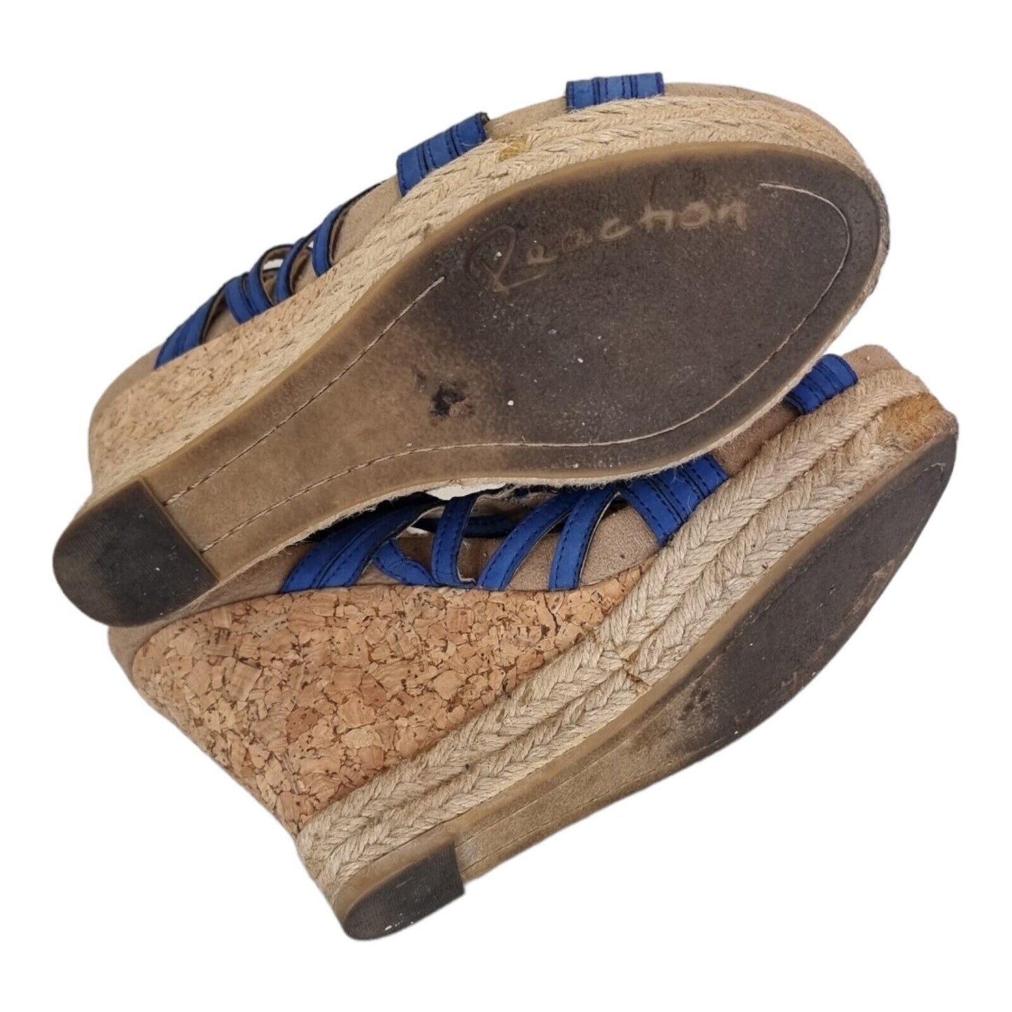 KENNETH COLE Reaction Wedge Sandal Womens Shoes Blue Size 7.5 US, 5.5 UK,38 EUR