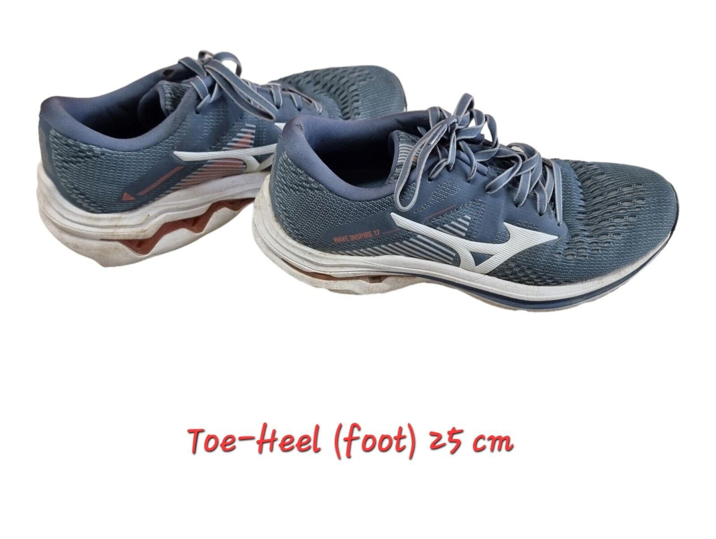 Mizuno Wave Inspire 17 Womens Shoes Steel Blue Runners Size 8.5 US, 6 UK, 39 EUR