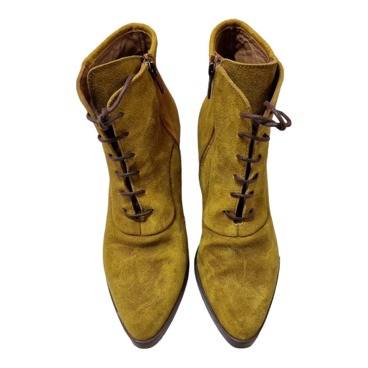 KUPURI Mustard Leather Boots Womens Shoes Spain Size 10 US/AU, 8 UK, 40 EUR 👌