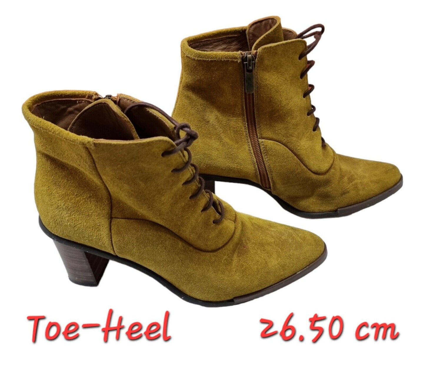 KUPURI Mustard Leather Boots Womens Shoes Spain Size 10 US/AU, 8 UK, 40 EUR 👌