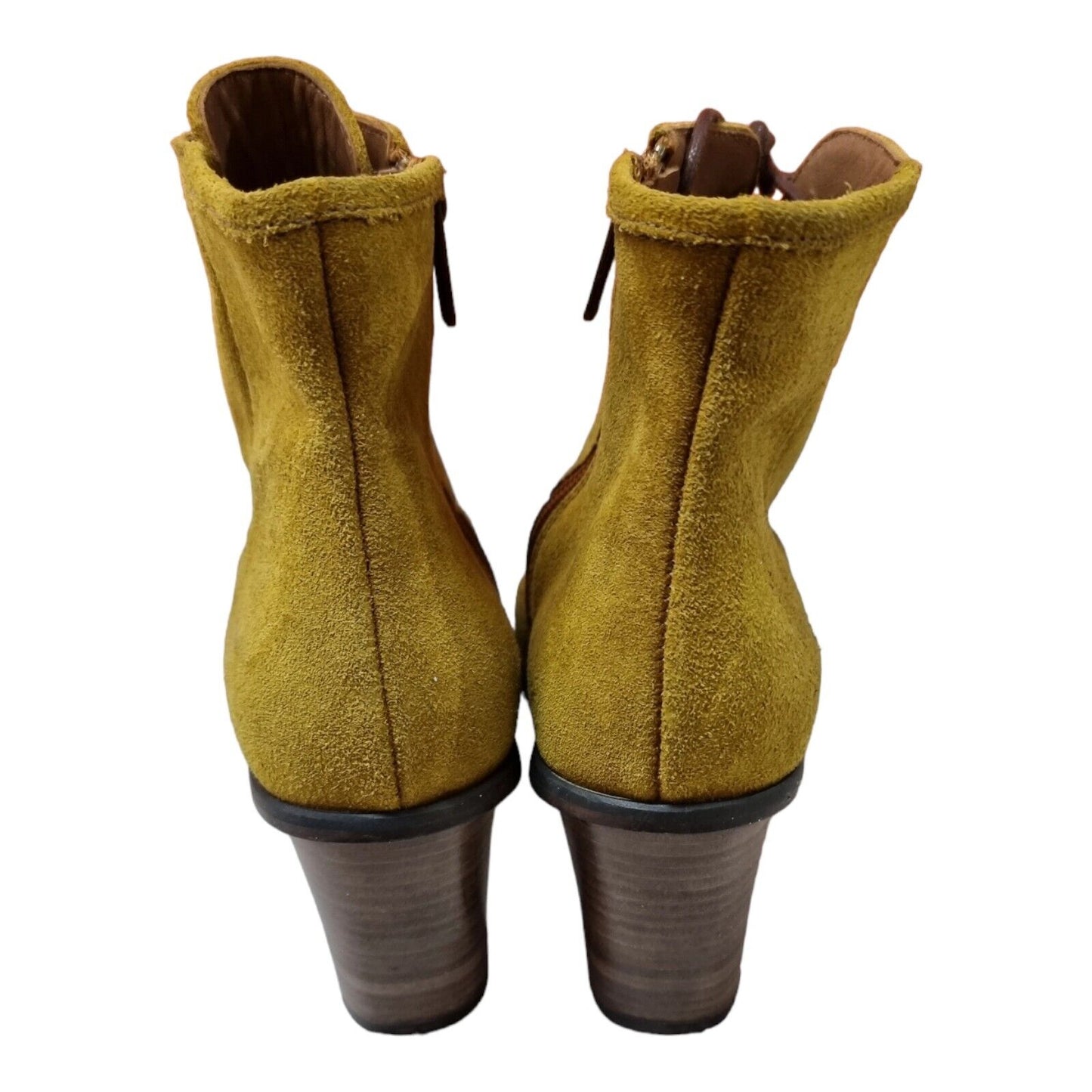 KUPURI Mustard Leather Boots Womens Shoes Spain Size 10 US/AU, 8 UK, 40 EUR 👌