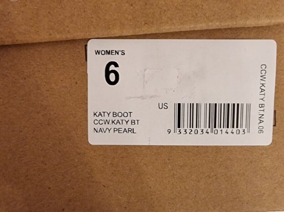 SLOGGERS Boots Womens Katy Gumboots Navy Pearl Shoes Size 6 US New with Box