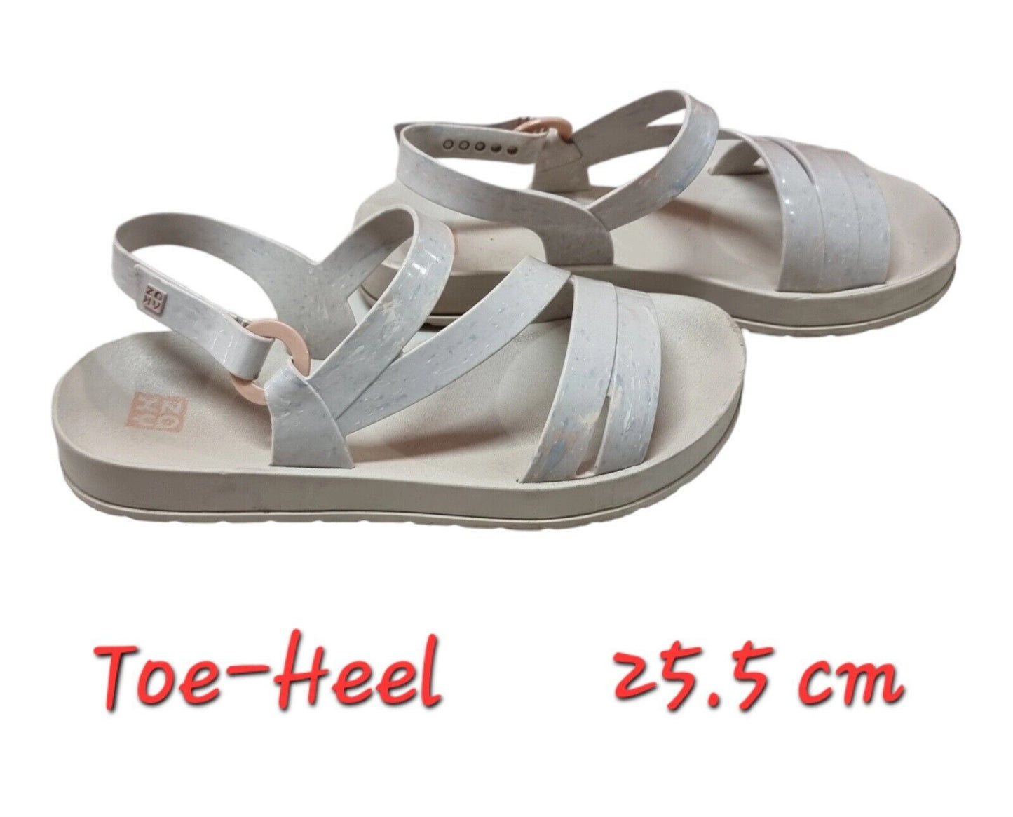 ZAXY Grendene Flats Womens Sandals Beige Slide Shoes Size 9 US , 40 EUR