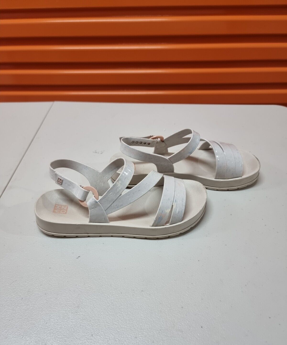 ZAXY Grendene Flats Womens Sandals Beige Slide Shoes Size 9 US , 40 EUR