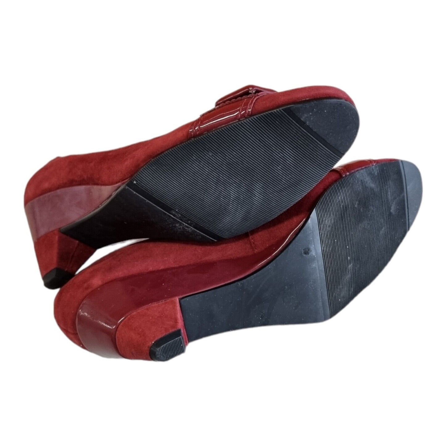 EASY STEPS Osaka Shoes Leather Upper Womens Red Slip On Size 8C US/AU, 38.5 EU