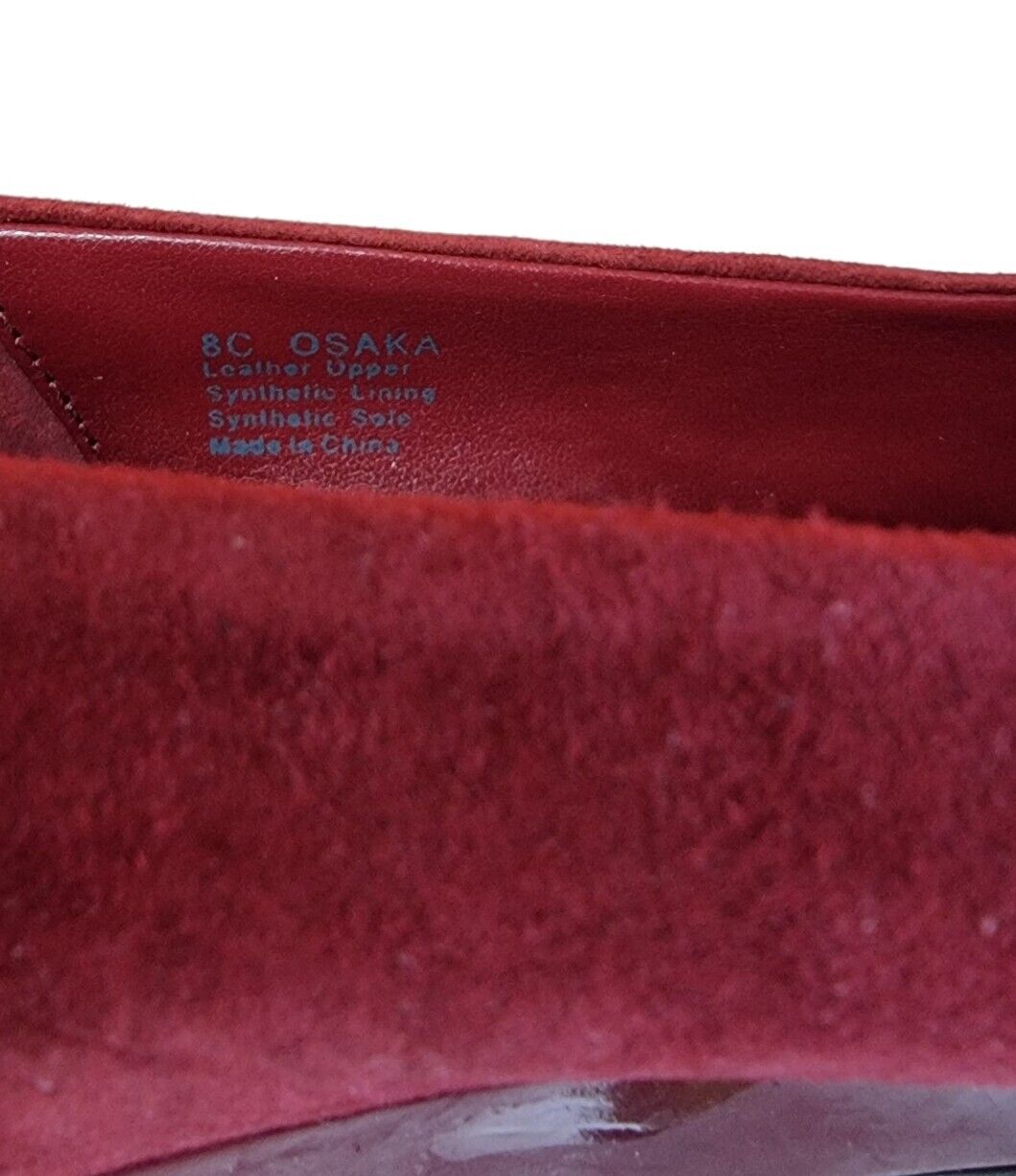 EASY STEPS Osaka Shoes Leather Upper Womens Red Slip On Size 8C US/AU, 38.5 EU