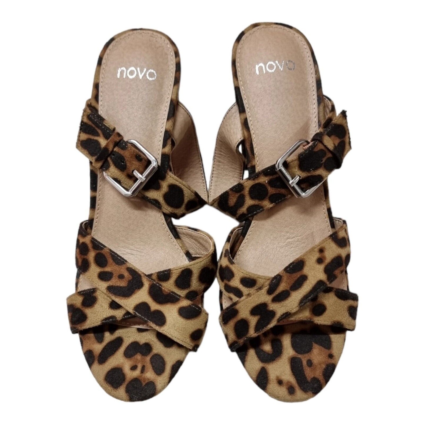 NOVO Leopard Sandals Womens Brown Shoes Size 9 AU/US, 7 UK, 40 EUR-Ready To Go🐆