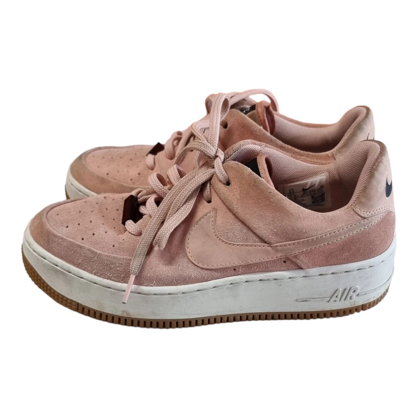 Nike Air Force 1 Sage Low Coral Stardust Pink Suede Sneakers Womens Shoes 8.5 US