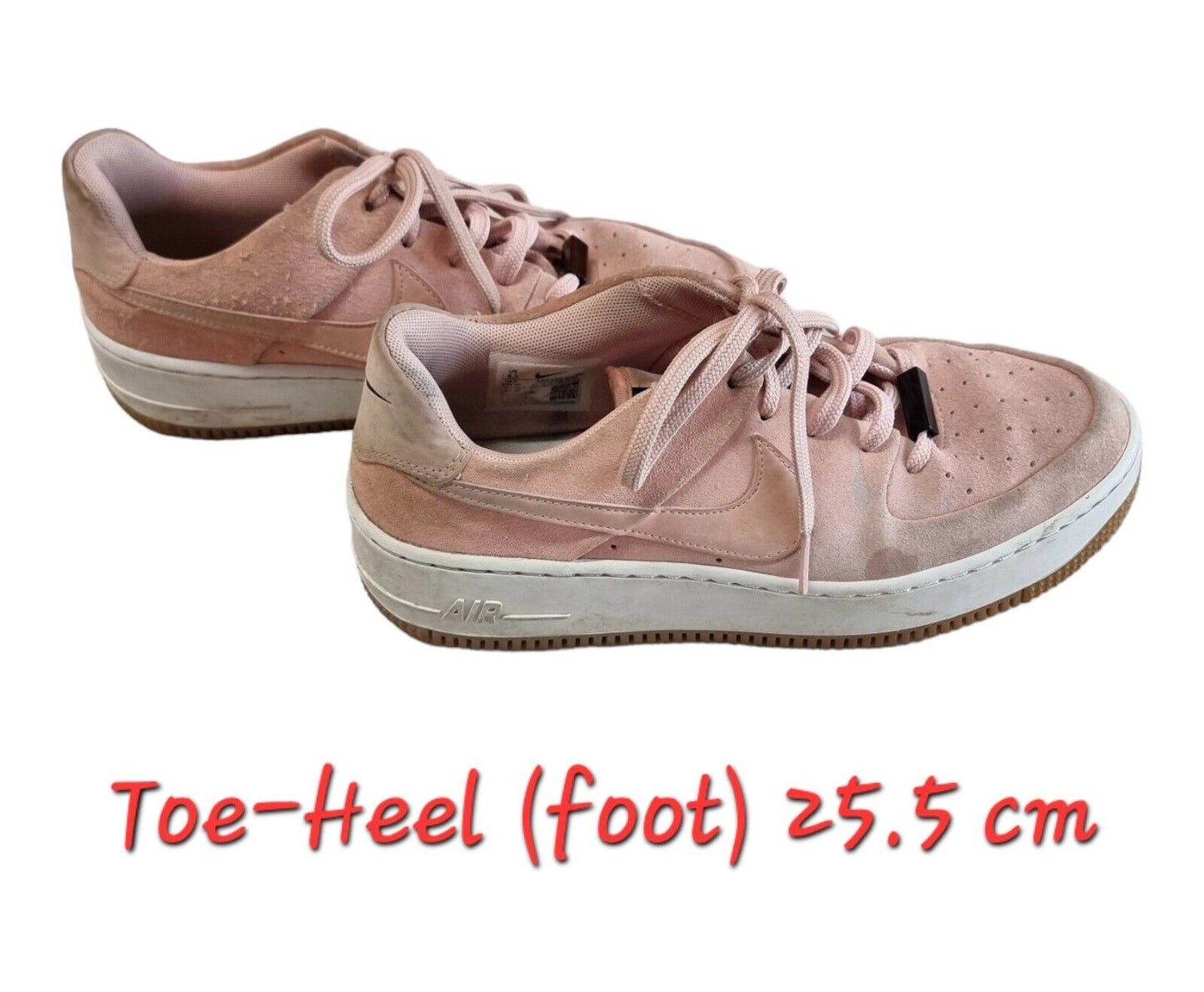 Nike Air Force 1 Sage Low Coral Stardust Pink Suede Sneakers Womens Shoes 8.5 US