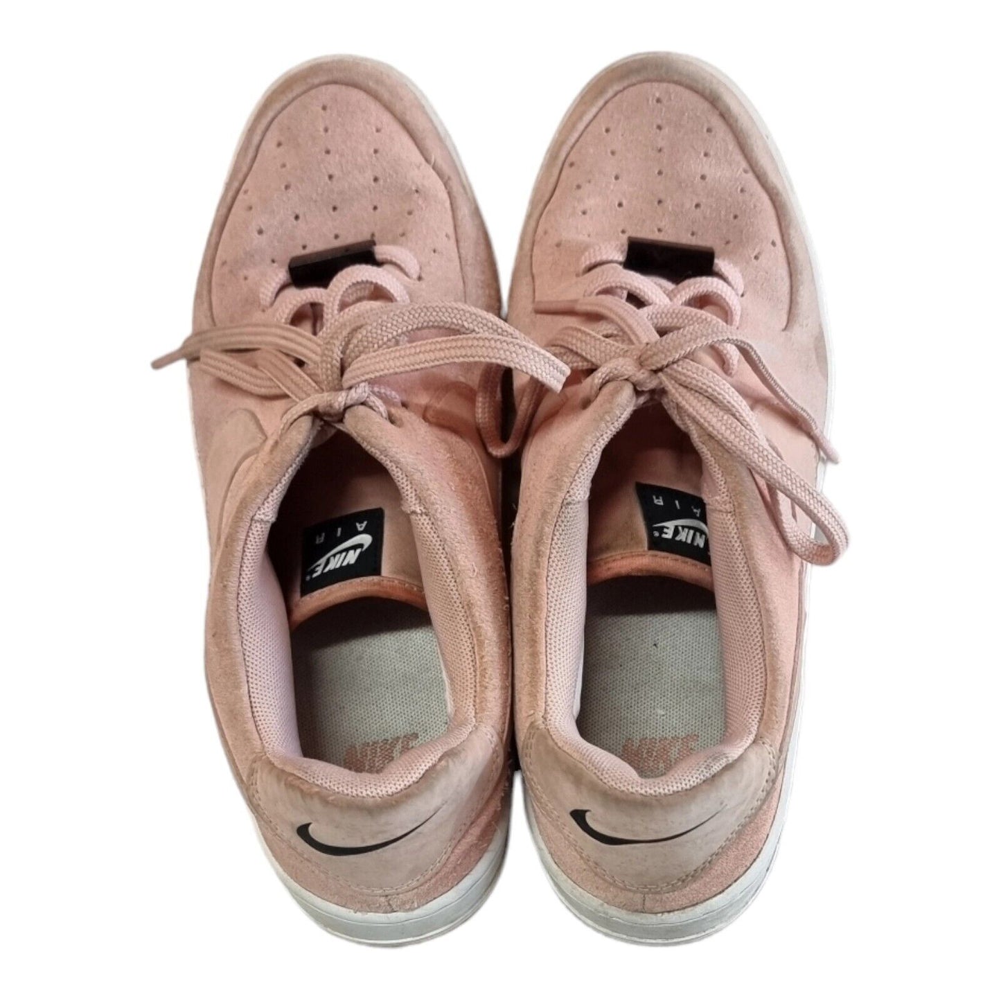 Nike Air Force 1 Sage Low Coral Stardust Pink Suede Sneakers Womens Shoes 8.5 US