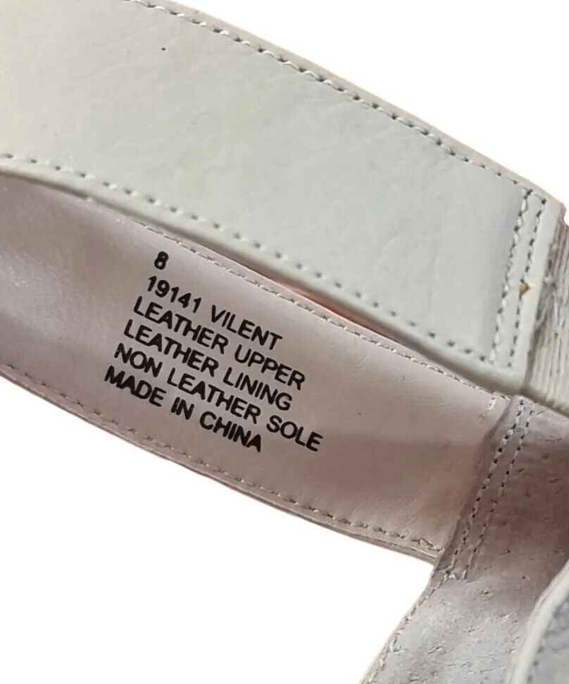 Windsor Smith Vilent Womens Sandals Bone Leather Shoes Size 8 AU/US, 6 UK, 39 EU