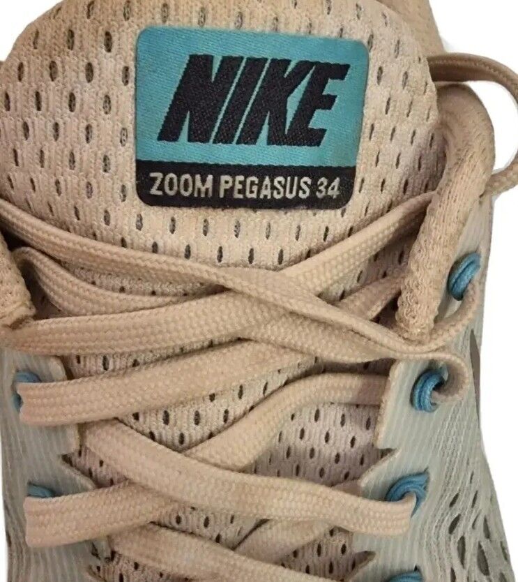 NIKE Zoom Pegasus 34 Shoes Womens White Runners Size 9 US, 6.5 UK, 40.5 EU