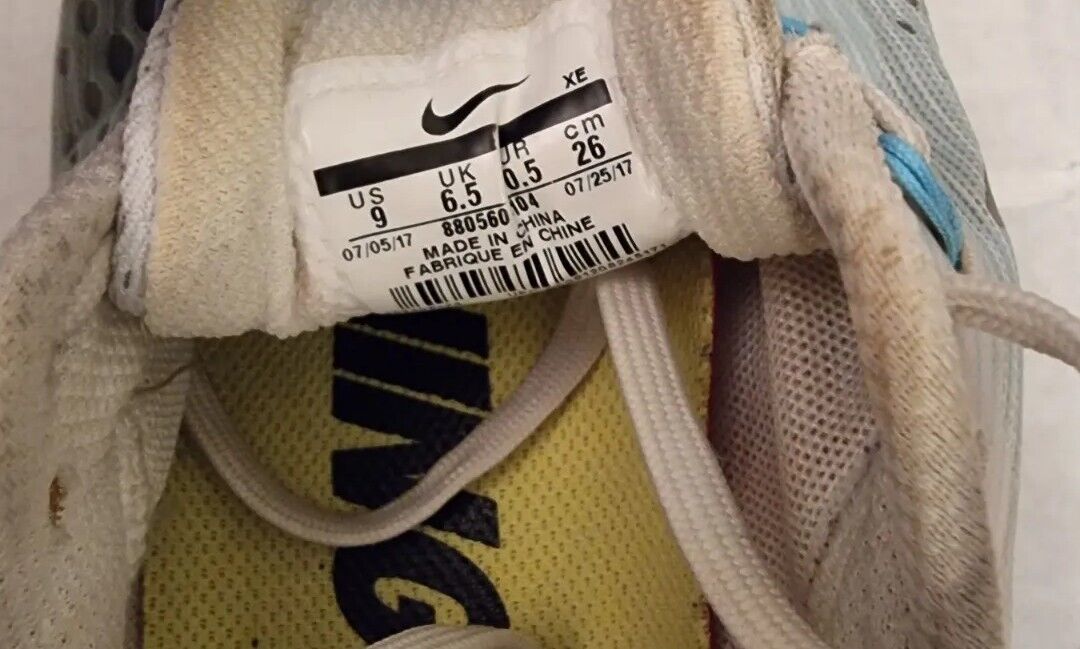NIKE Zoom Pegasus 34 Shoes Womens White Runners Size 9 US, 6.5 UK, 40.5 EU