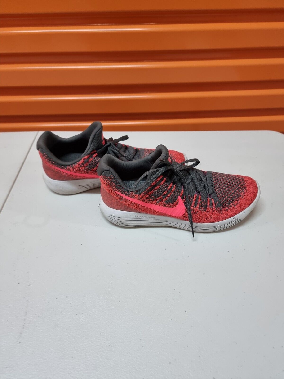NIKE Lunarepic Flyknit 2 Womens Shoes Watermelon Red/Grey Runners Size 9.5US,41E