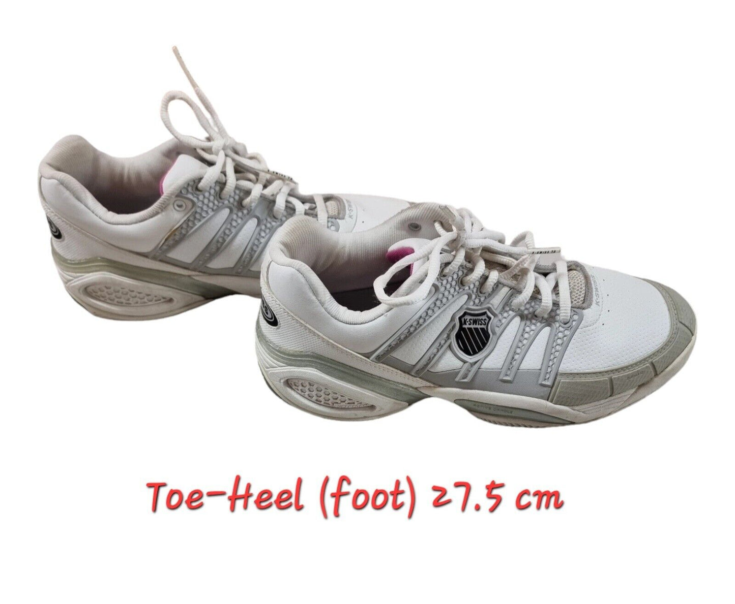 K-Swiss Women's Defier DS Tennis Shoes White Sneakers Size 11 US, 9 UK, 43 🎾