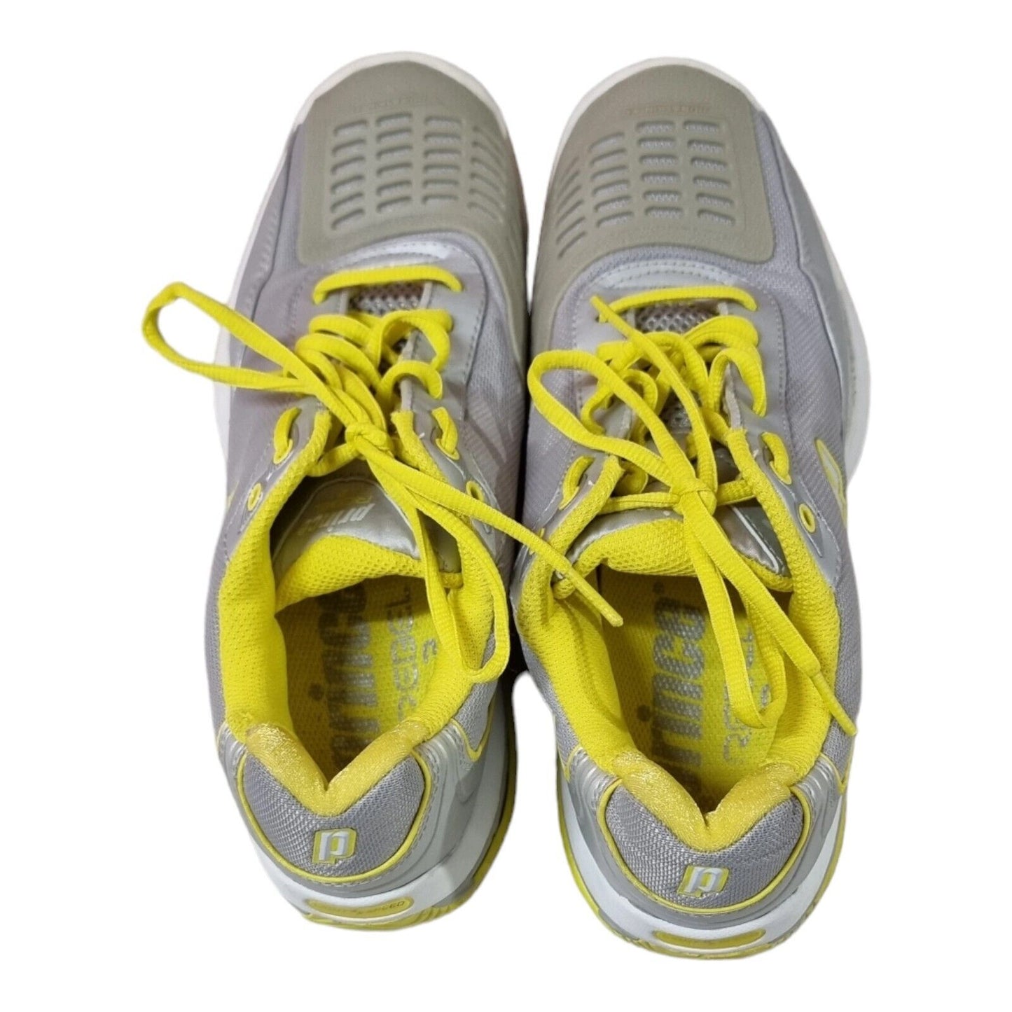 PRINCE Rebel 2 Women's Tennis Shoes Silver/yellow Sneakers 9.5 US, 7.5UK, 41.5EU