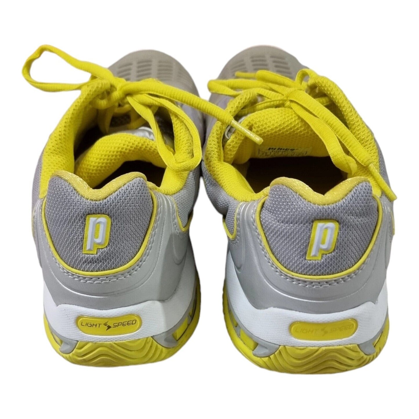 PRINCE Rebel 2 Women's Tennis Shoes Silver/yellow Sneakers 9.5 US, 7.5UK, 41.5EU