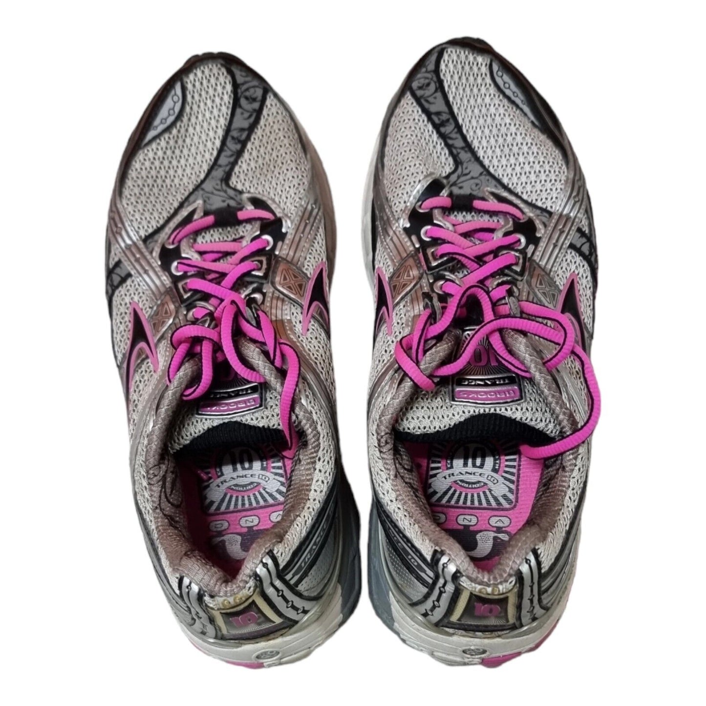 BROOKS Trance 10 Shoes Womens Silver Runners Size 9.5 US, 7.5 UK, 41 EUR