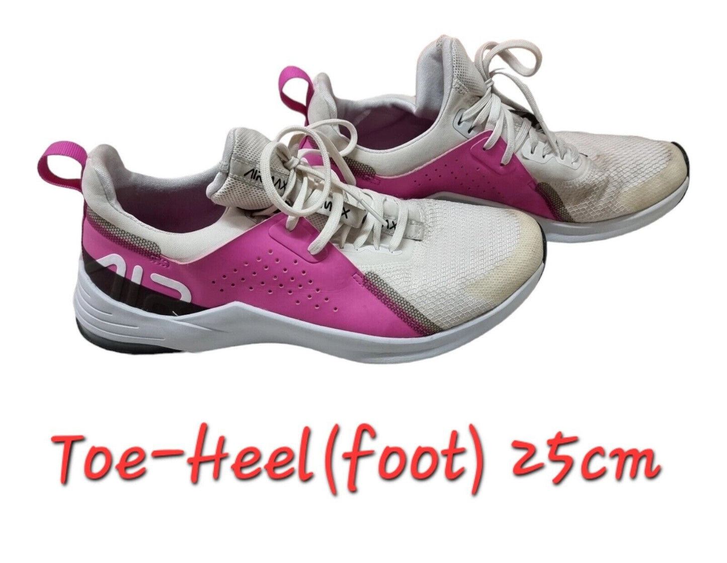 NIKE AIR MAX Bella TR 3 Womens Shoes White/Pink Runners Size 8 US, 5.5 UK, 39 EU