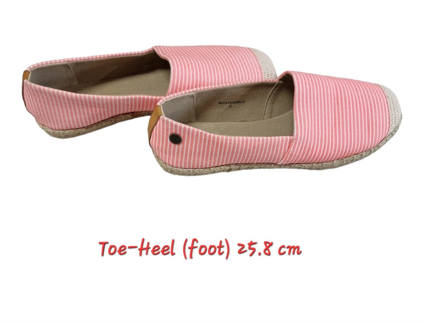 WALNUT Moon Womens Espadrilles Peach Shoes Size 40 EUR, 9.5 AU, 9 US ✔️