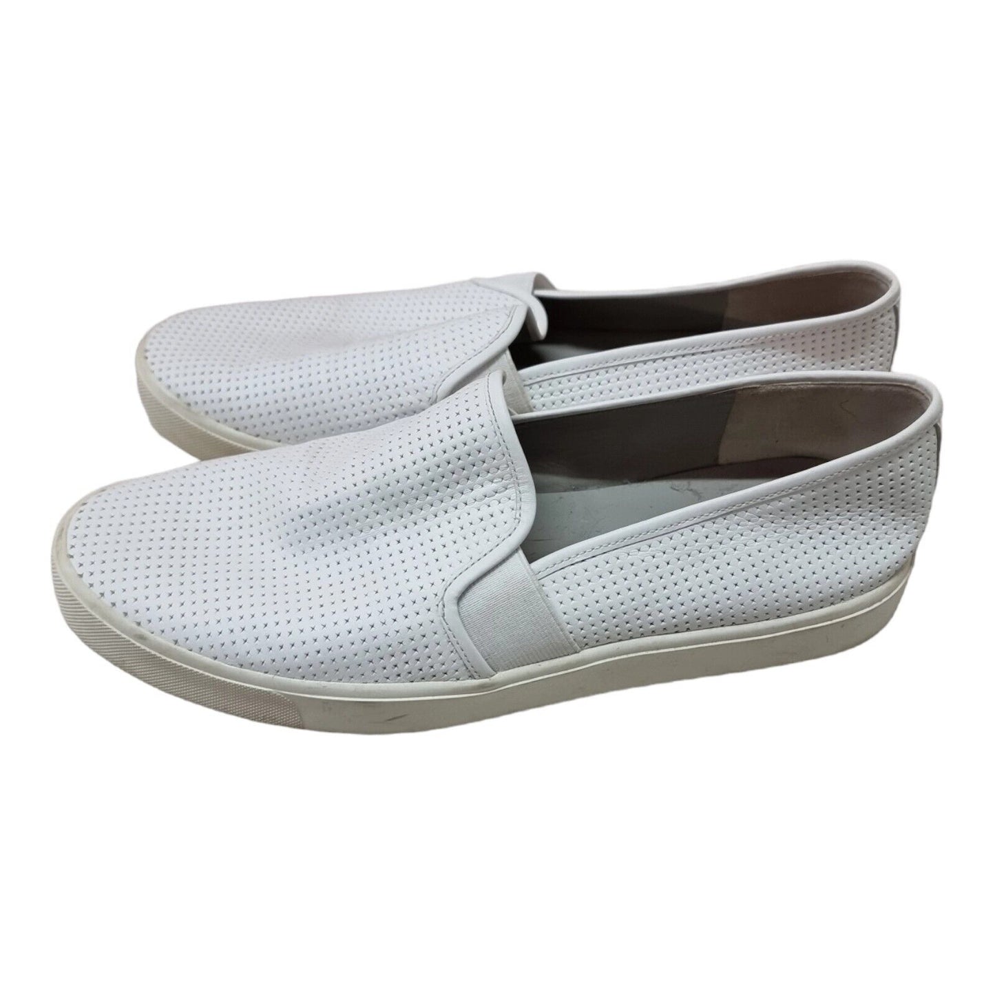 VINCE Shoes Womens Leather Slip-on White Flats Size 9M US, 39 EUR ✔️