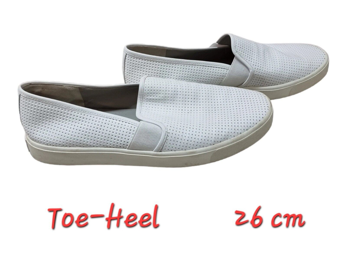 VINCE Shoes Womens Leather Slip-on White Flats Size 9M US, 39 EUR ✔️