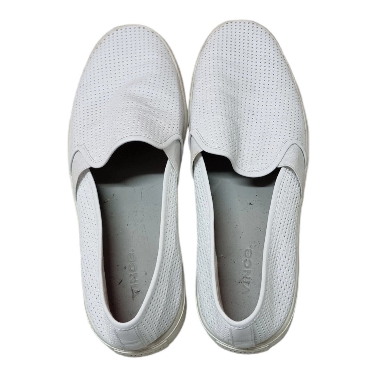 VINCE Shoes Womens Leather Slip-on White Flats Size 9M US, 39 EUR ✔️