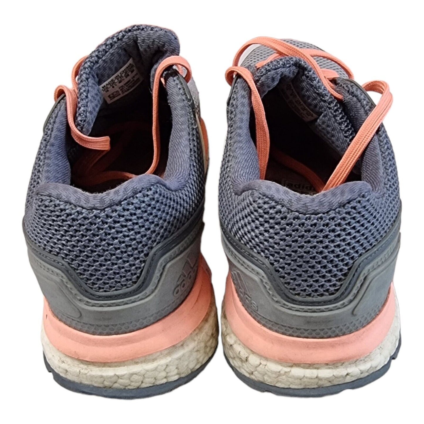 ADIDAS Boost Shoes Womens Sport Grey/Peach Runners Size 10 US, 8.5 UK, 42.5 EUR