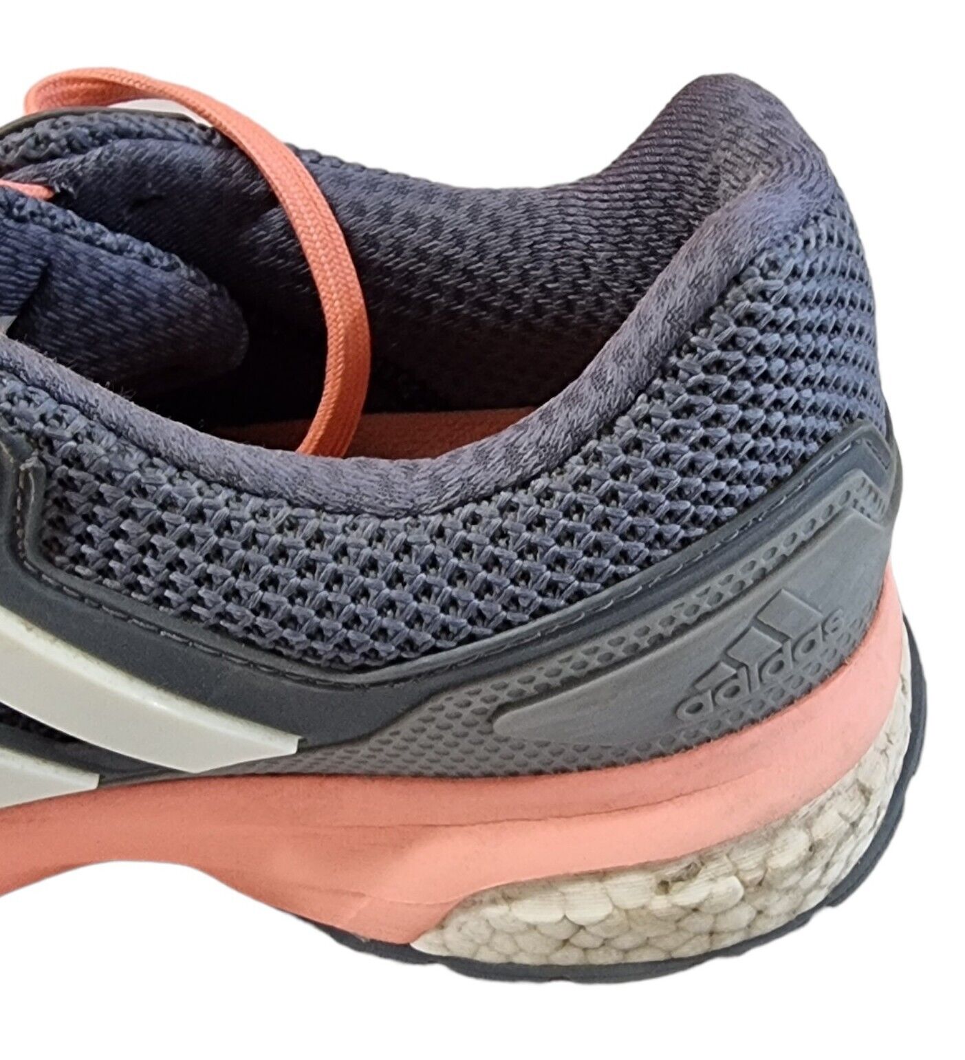 ADIDAS Boost Shoes Womens Sport Grey/Peach Runners Size 10 US, 8.5 UK, 42.5 EUR