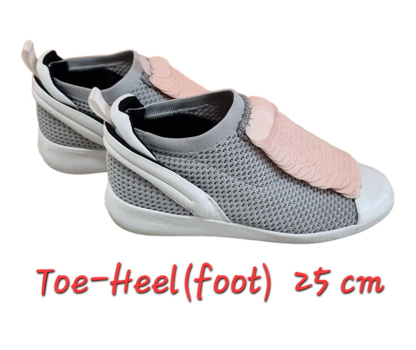 CLONE Moonstone Womens Shoes Grey/White Sneakers Size 38 EUR, 8 US -Ready To Go