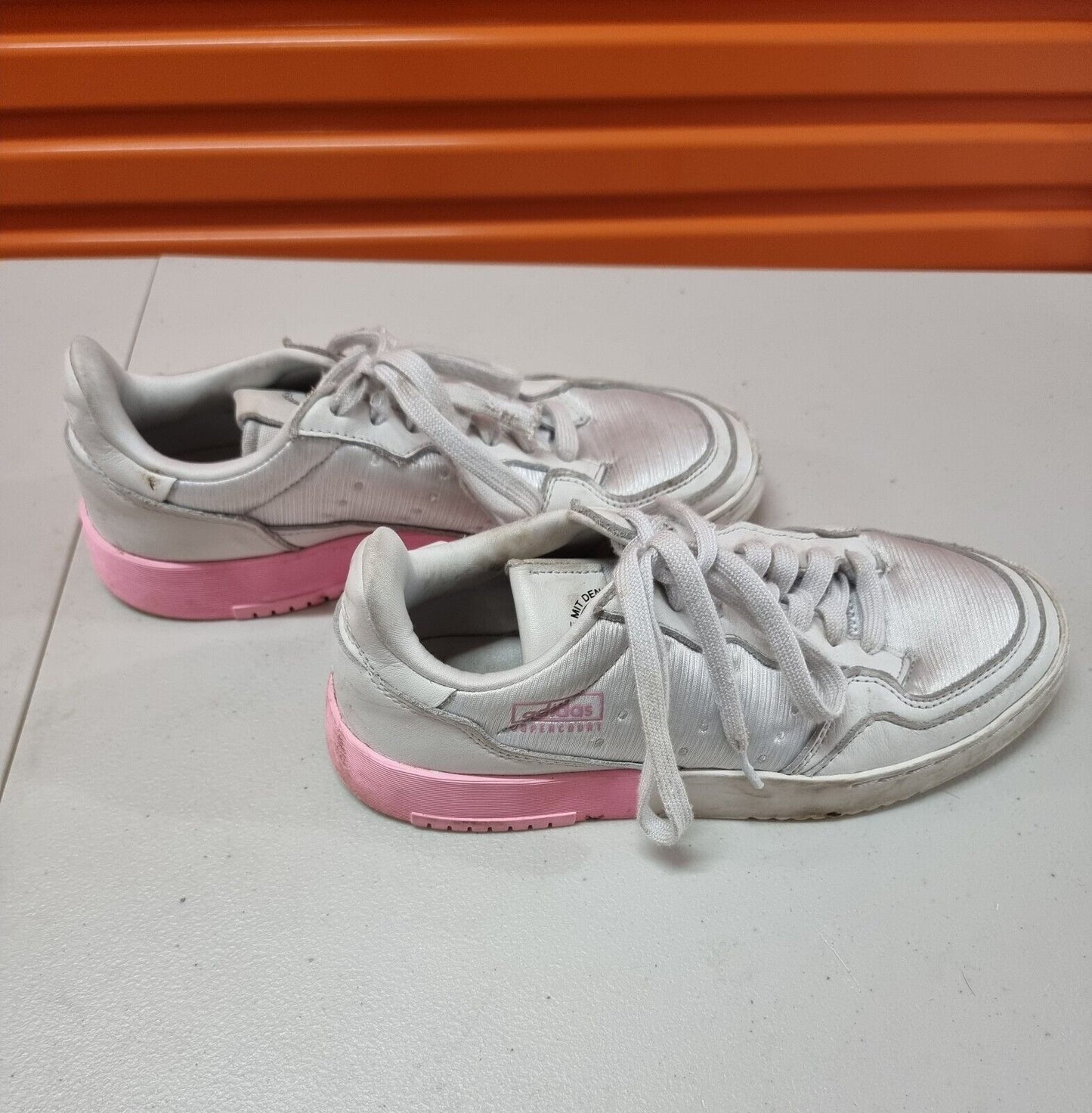 ADIDAS Supercourt Womens Shoes White/Pink Trainers Size 8.5 US, 7 UK, 40 2/3 EUR