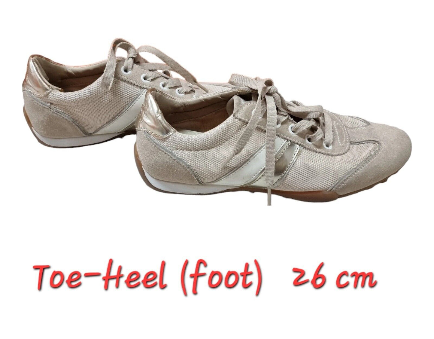 GEOX Respira Womens Shoes Cream Sneakers Size 10 US, 9 UK, 40 EUR π