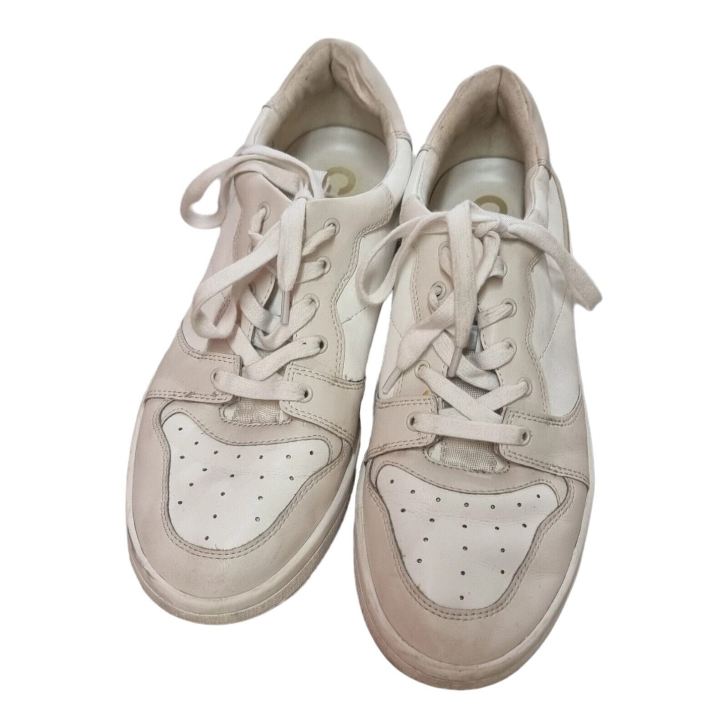 Country Road Womens Sneakers Leather White/Beige Shoes Size 9.5 US, 7 UK, 41 EUR