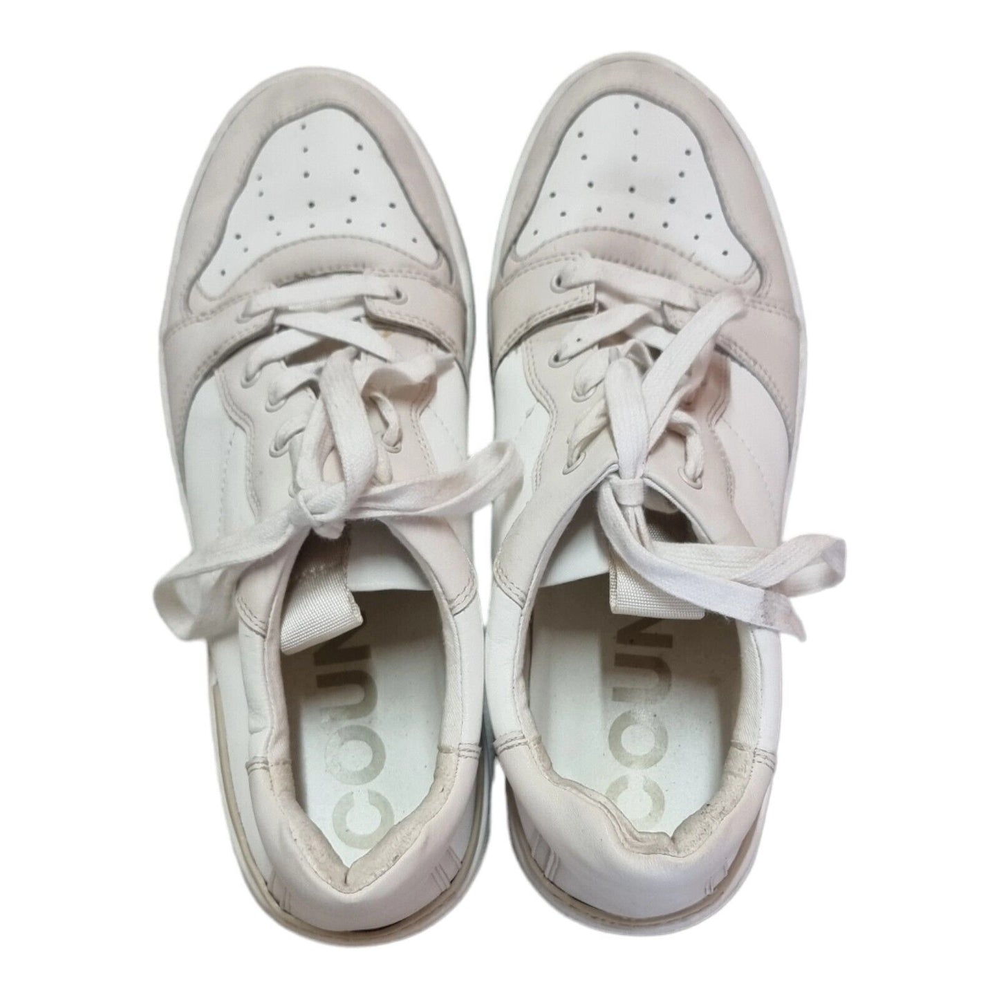 Country Road Womens Sneakers Leather White/Beige Shoes Size 9.5 US, 7 UK, 41 EUR