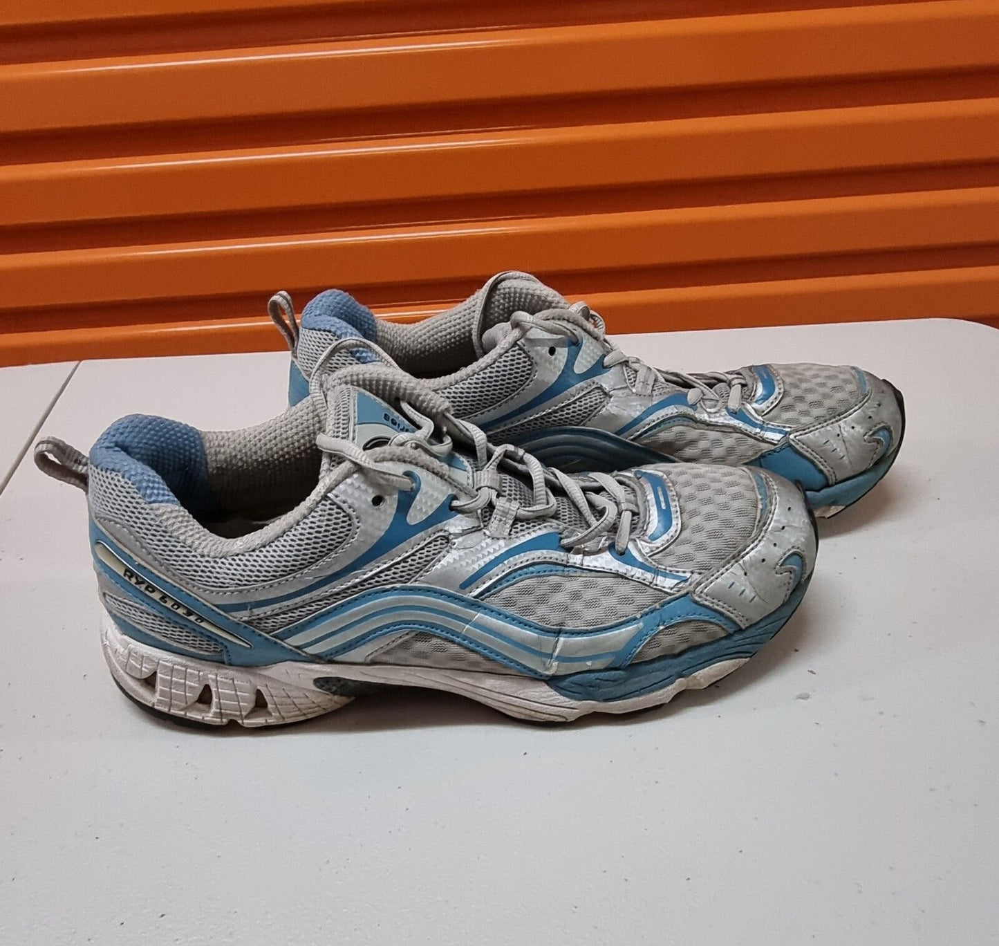 ECCO RXP 6030 Womens Shoes Silver/Blue Runners Size 11-11.5 US, 42 EUR 👟