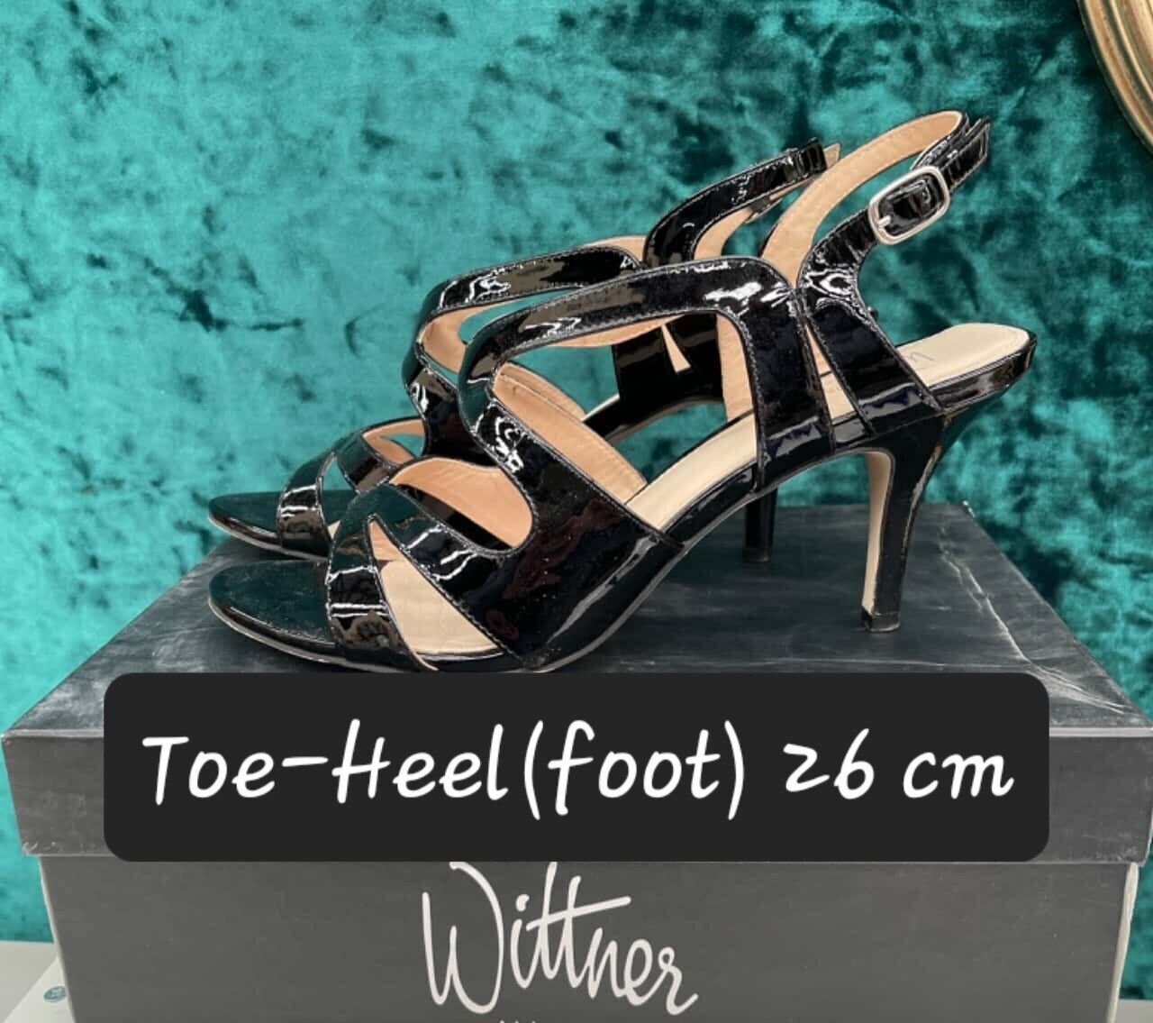 WITTNER Barb Womens Shoes Black Leather Sandals Size 9.5 AU, 40 EUR - With Box
