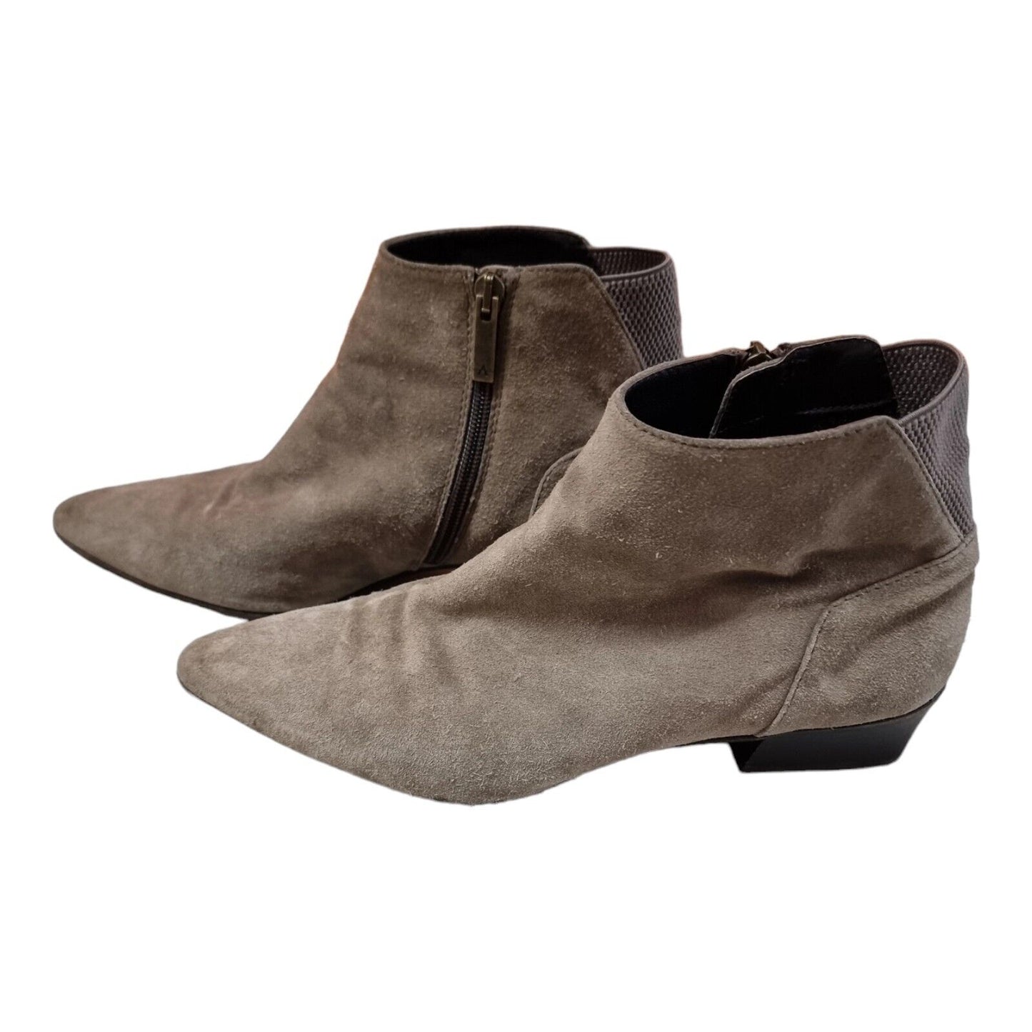 Aquatalia Womens Taupe Leather Boots Made In Italy Shoes 10 US, 6.5 UK, 40.5 EUR