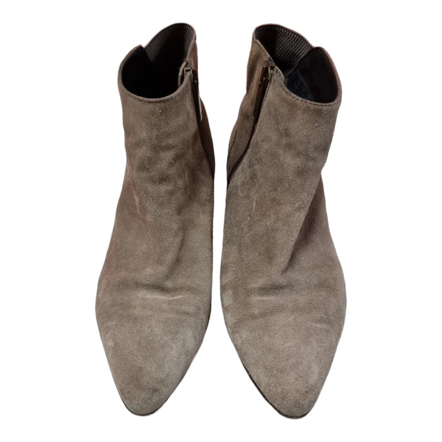 Aquatalia Womens Taupe Leather Boots Made In Italy Shoes 10 US, 6.5 UK, 40.5 EUR