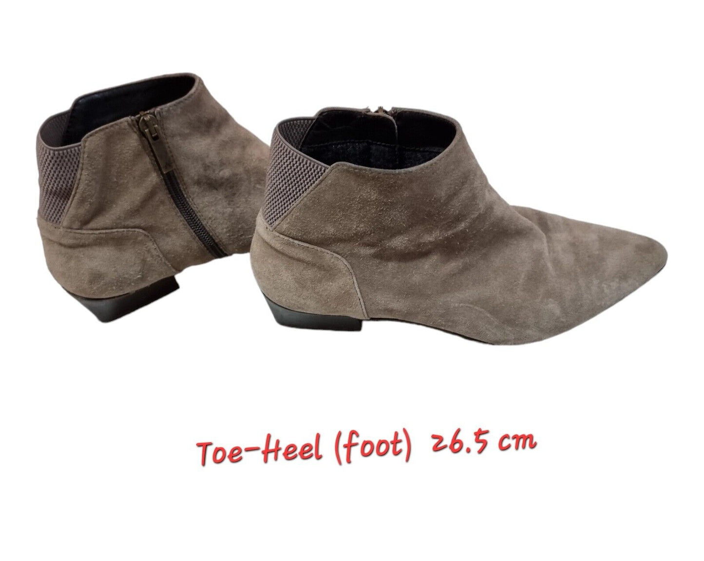 Aquatalia Womens Taupe Leather Boots Made In Italy Shoes 10 US, 6.5 UK, 40.5 EUR