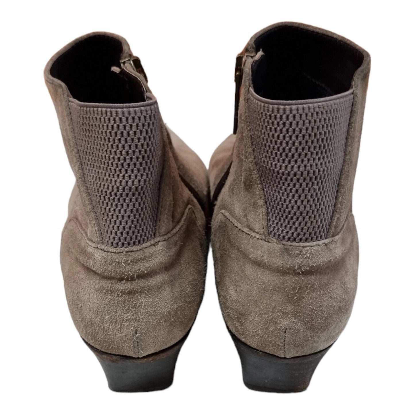 Aquatalia Womens Taupe Leather Boots Made In Italy Shoes 10 US, 6.5 UK, 40.5 EUR