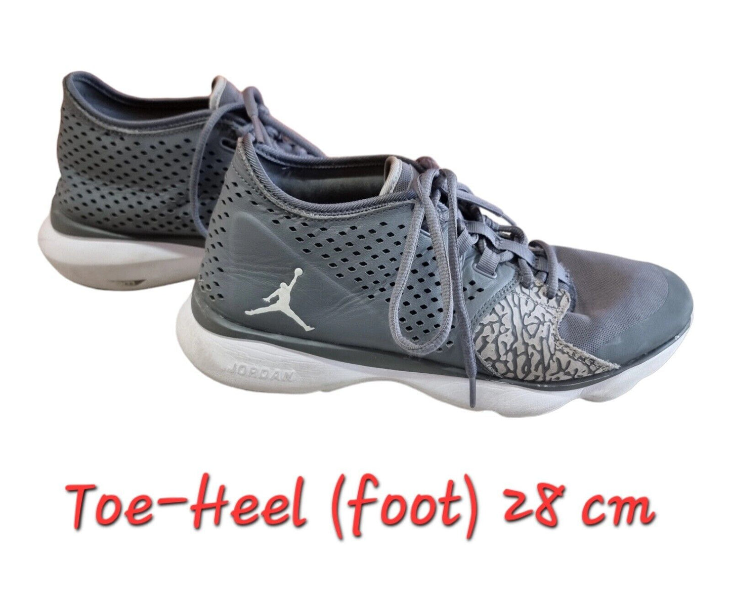 NIKE Air Jordan Flow Sneakers Mens Grey Basketball Shoes Size 10 US, 9 UK, 44 EU