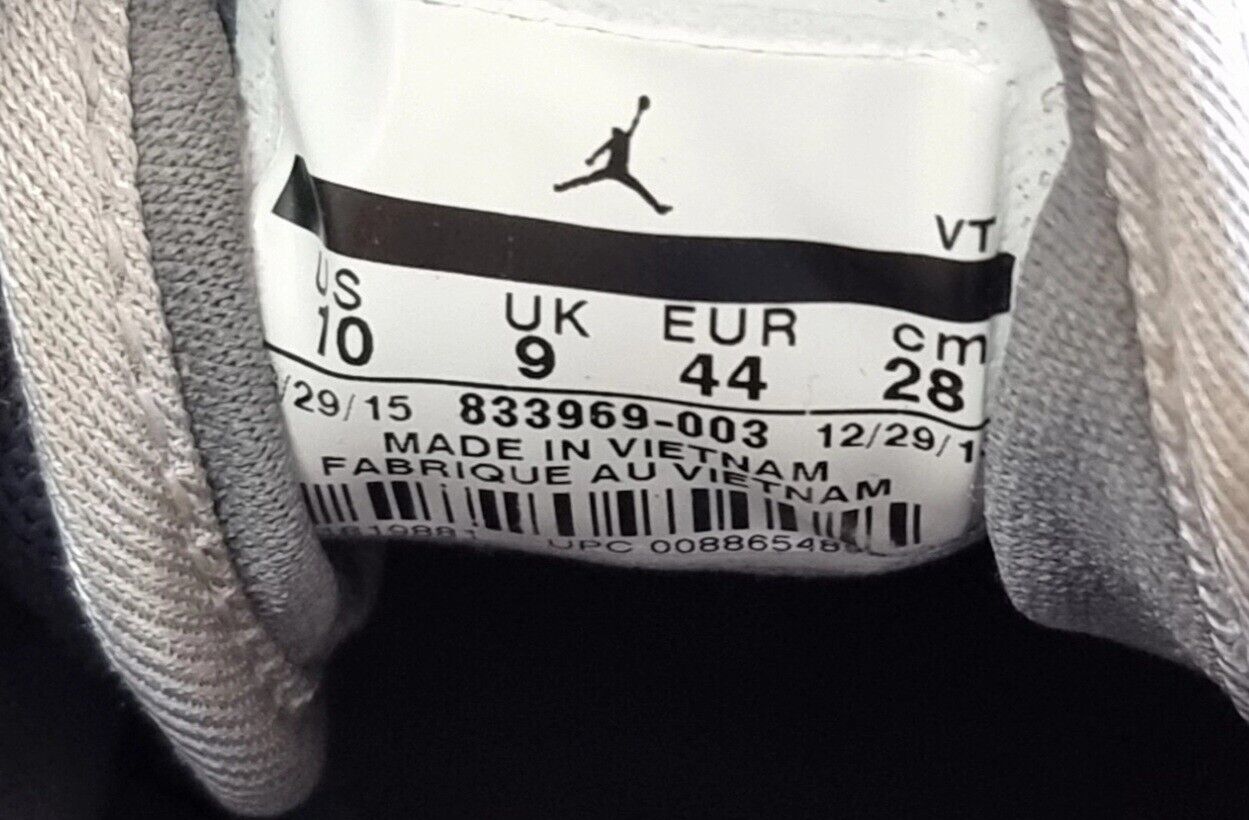NIKE Air Jordan Flow Sneakers Mens Grey Basketball Shoes Size 10 US, 9 UK, 44 EU