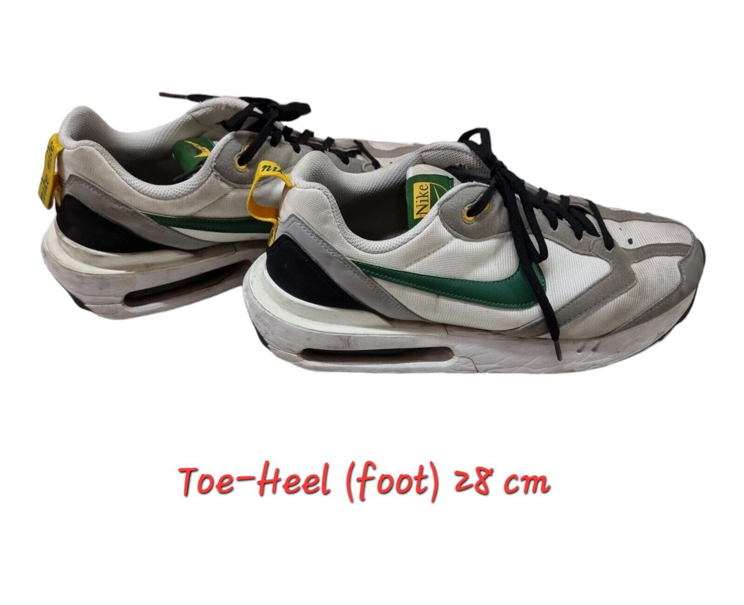 Nike Air Max Dawn Shoes Mens White/Grey/Green Sneakers Size 10 US, 9 UK, 44 EUR