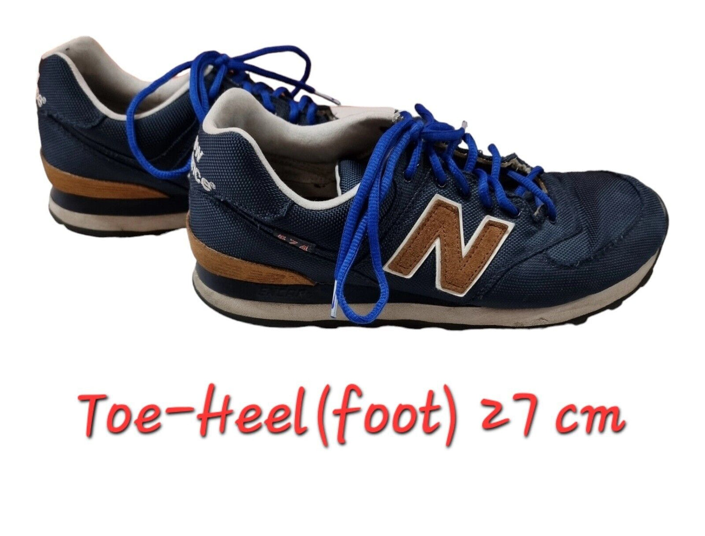 NEW BALANCE 574 Mens Shoes Navy Blue Sneakers Size 9 US, 8.5 UK, 42.5 EUR 👟