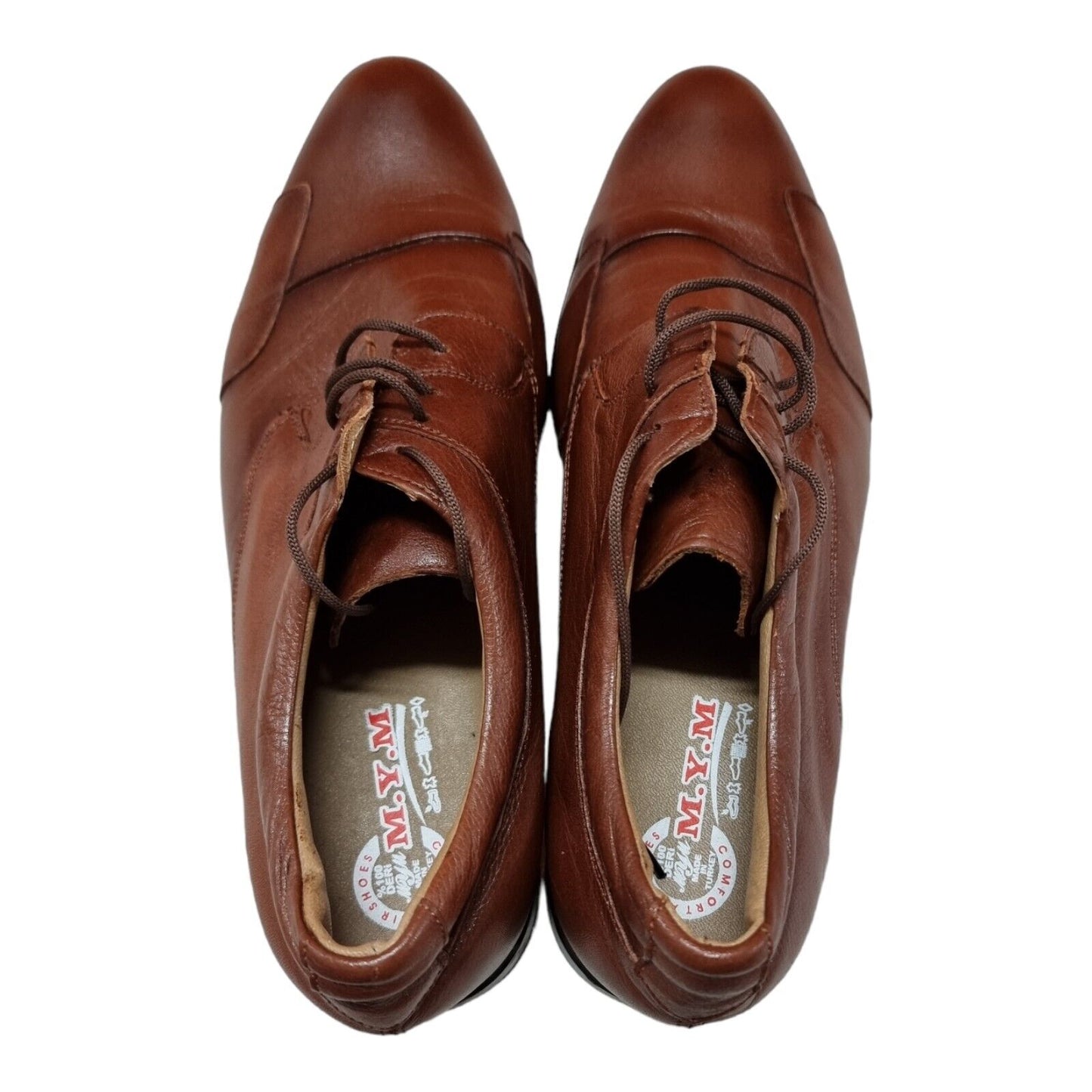 M.Y.M Comfort Air Shoes Mens Formal Leather Upper Brown Size 44 EUR -Brand NEW👞