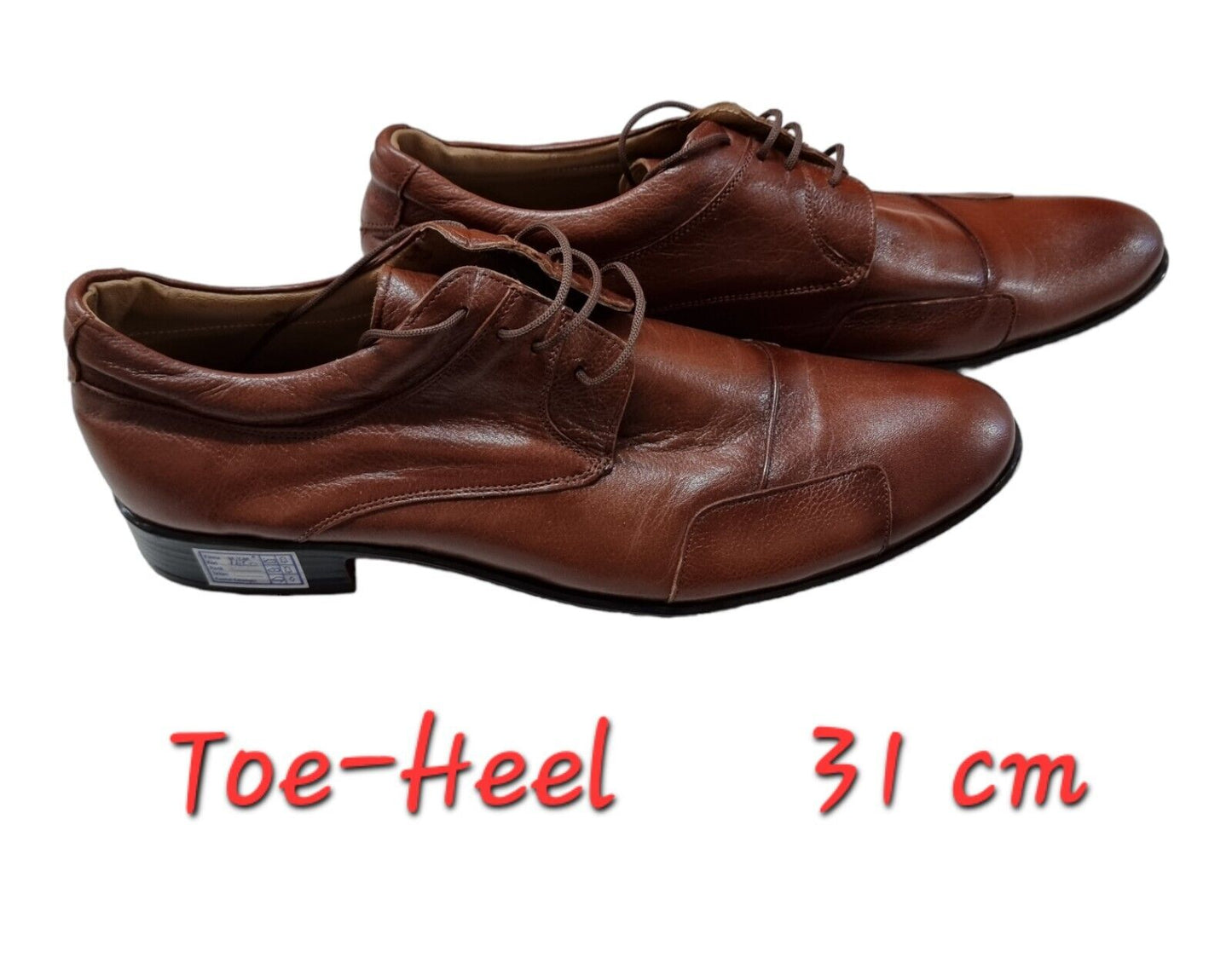 M.Y.M Comfort Air Shoes Mens Formal Leather Upper Brown Size 44 EUR -Brand NEW👞
