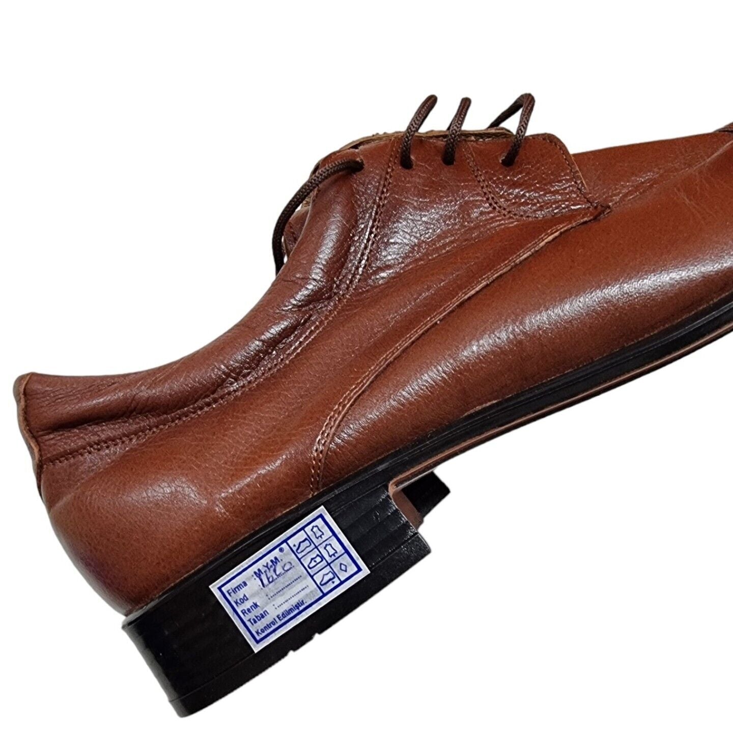 M.Y.M Comfort Air Shoes Mens Formal Leather Upper Brown Size 44 EUR -Brand NEW👞